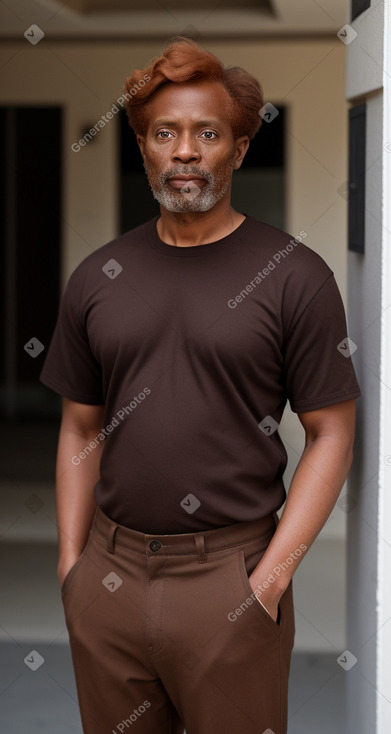 African american 45 years male with  ginger hair