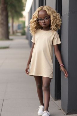 Sudanese child girl with  blonde hair