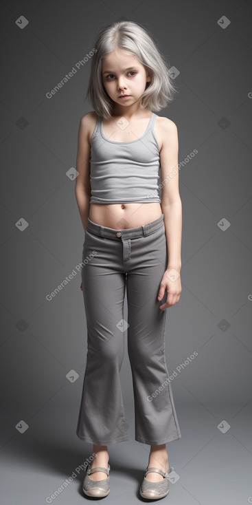 Slovenian child female with  gray hair