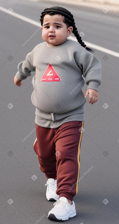 Emirati infant boy with  gray hair