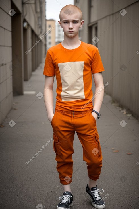 Ukrainian teenager boy with  ginger hair