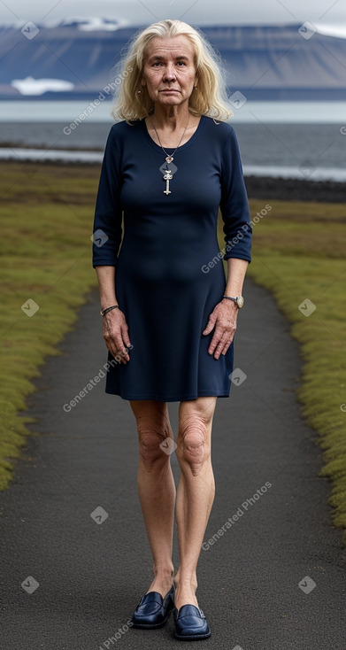 Icelandic elderly female with  blonde hair