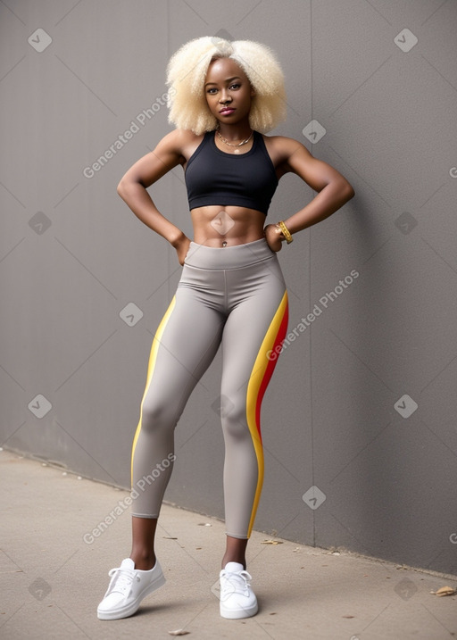 Ghanaian adult female with  blonde hair