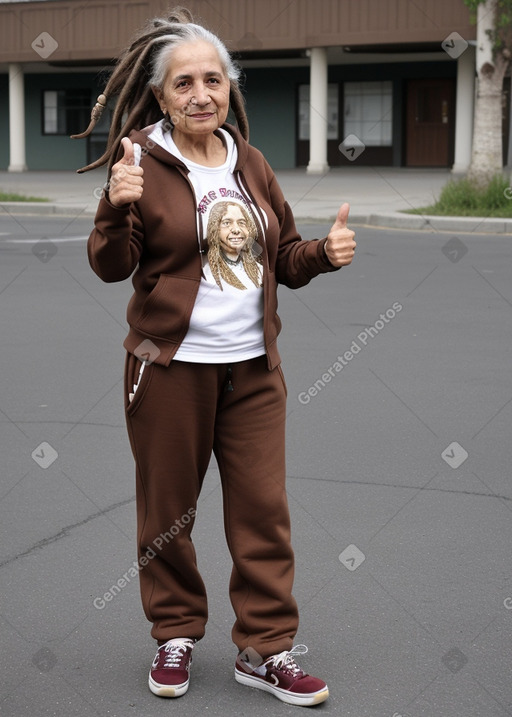 Mexican elderly female with  brown hair