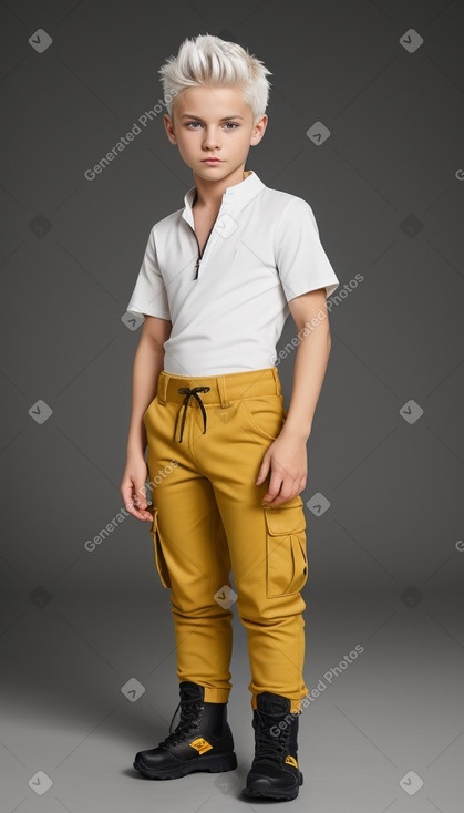 German child boy with  white hair