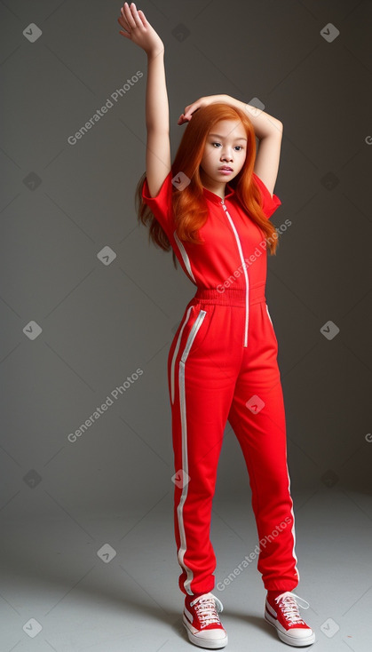 Filipino teenager girl with  ginger hair