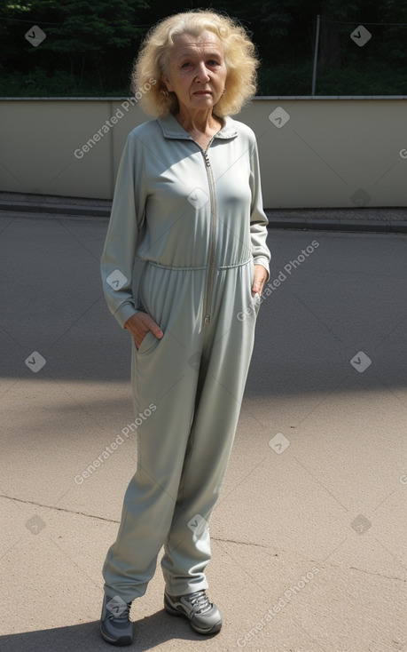 Slovak elderly female with  blonde hair