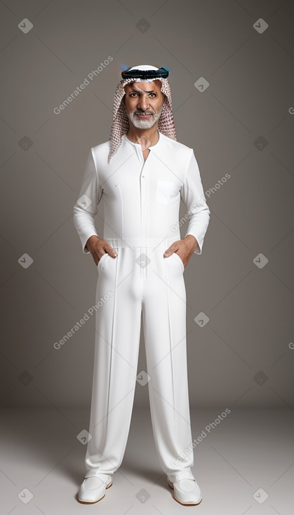 Emirati 45 years male with  white hair