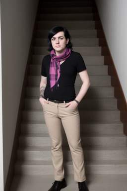 Albanian adult non-binary with  black hair