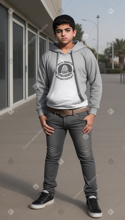 Arab teenager boy with  gray hair