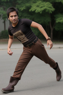 Nepalese adult male with  brown hair