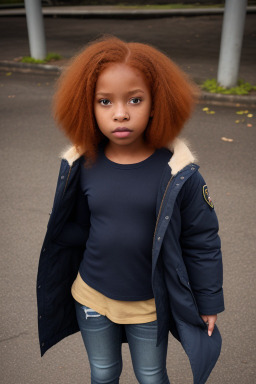 Jamaican child girl with  ginger hair