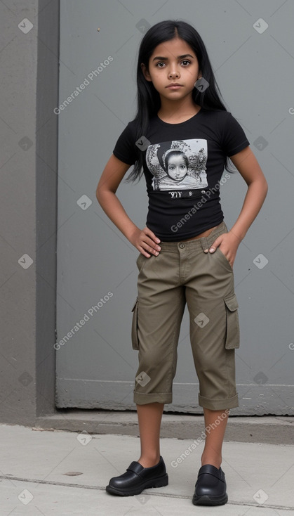 Guatemalan child girl with  black hair