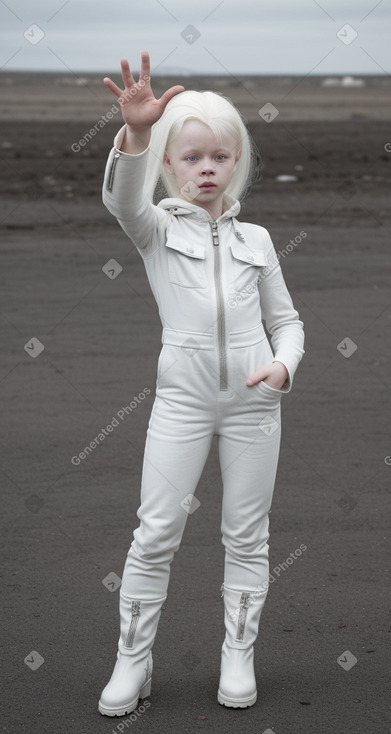 Danish child female with  white hair