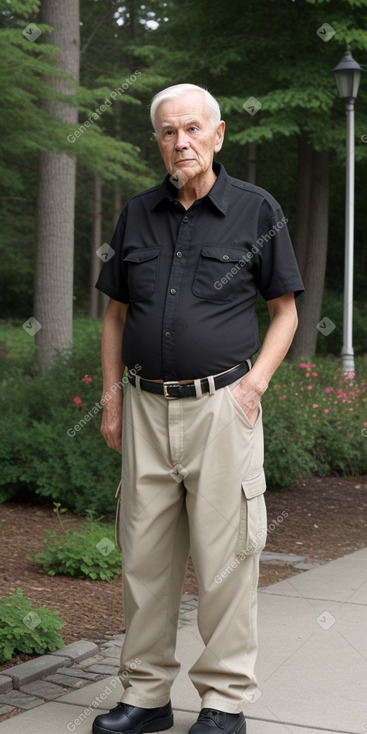 Norwegian elderly male with  black hair