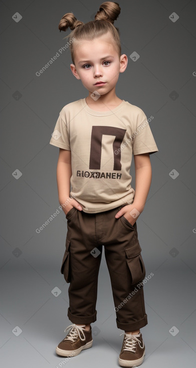 Slovenian child boy with  brown hair