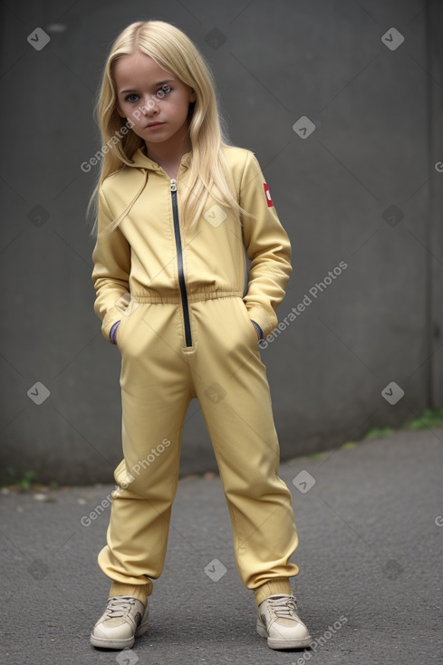 Swiss child female with  blonde hair