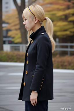 Korean adult female with  blonde hair