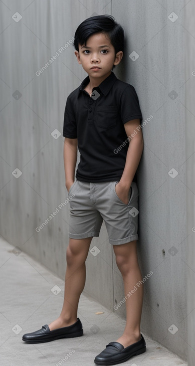 Singaporean child boy with  black hair