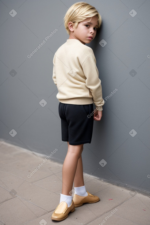 Venezuelan child boy with  blonde hair