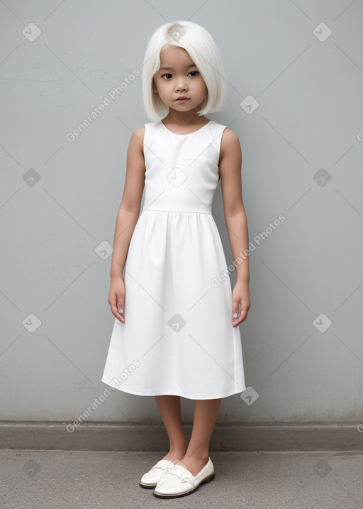 Malaysian child girl with  white hair