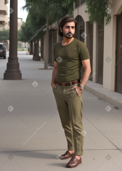 Iraqi adult male with  brown hair