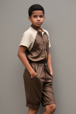 Panamanian teenager boy with  brown hair