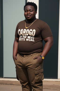 Ghanaian young adult male with  brown hair