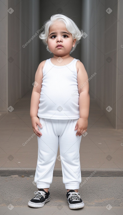 Jordanian infant girl with  white hair