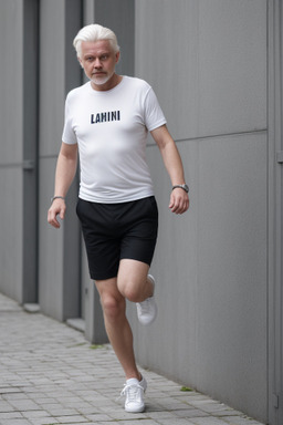 Estonian middle-aged male with  white hair