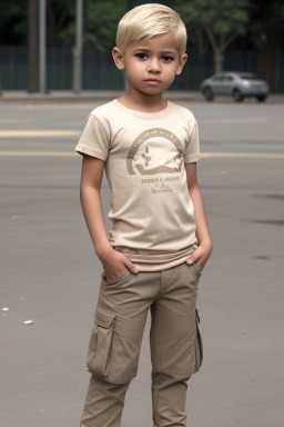 Venezuelan infant boy with  blonde hair