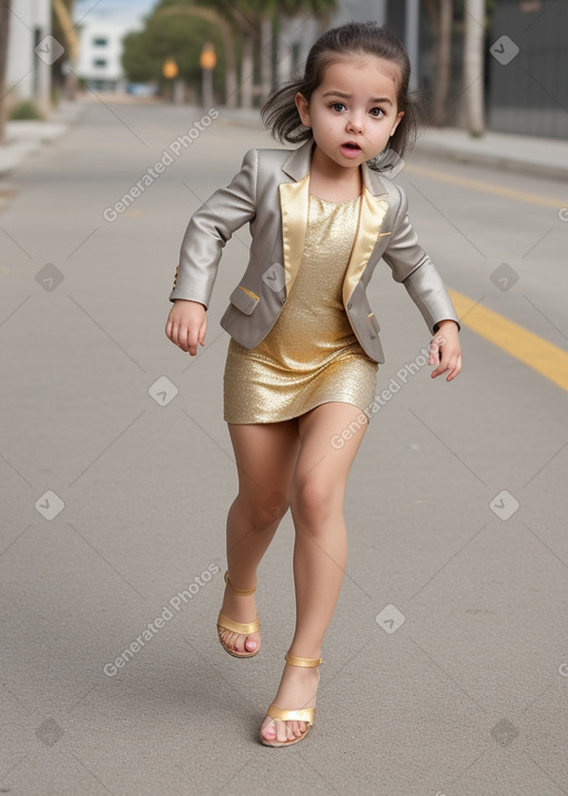 Spanish infant girl with  gray hair