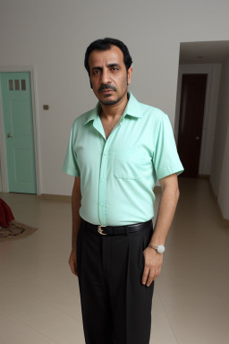 Libyan middle-aged male with  black hair