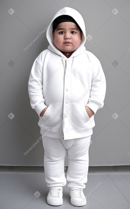 Qatari infant boy with  white hair