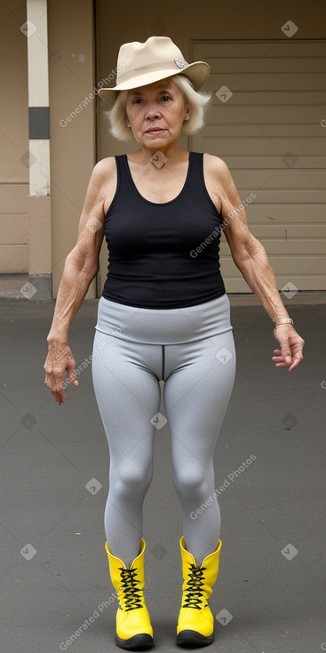 Colombian elderly female with  blonde hair