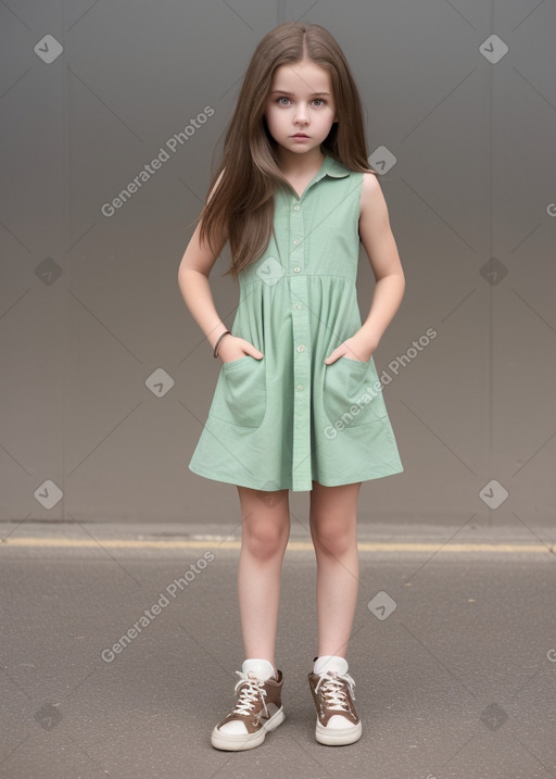 Child girl with  brown hair