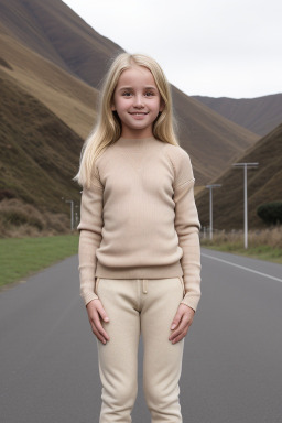 New zealand child girl with  blonde hair