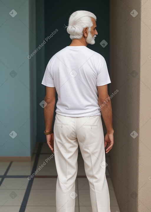 Omani adult male with  white hair