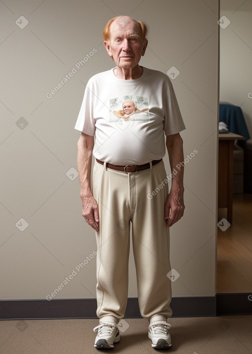 Elderly male with  ginger hair