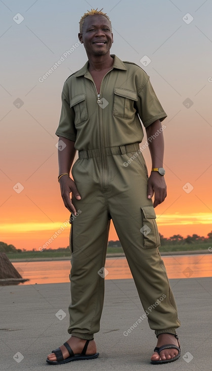 Zimbabwean middle-aged male with  blonde hair