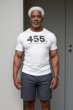 African american 45 years male with  white hair