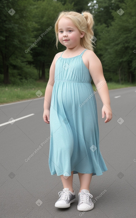 Austrian child girl with  blonde hair