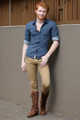 Uruguayan young adult male with  ginger hair