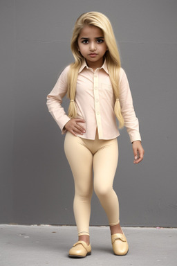 Qatari child female with  blonde hair