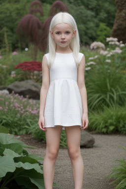 Icelandic child girl with  white hair