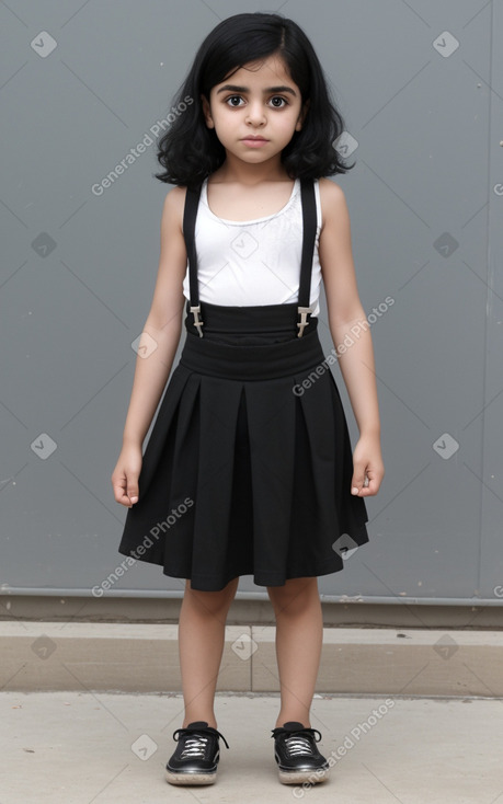 Arab child female with  black hair