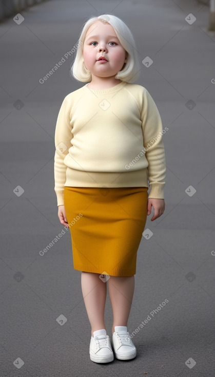 Slovenian child girl with  white hair