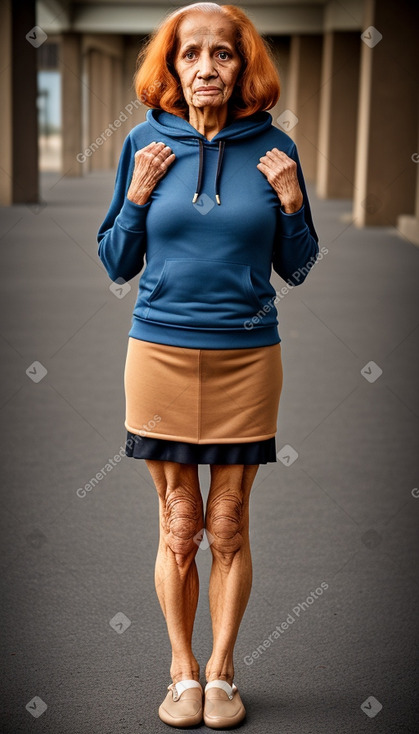 Egyptian elderly female with  ginger hair