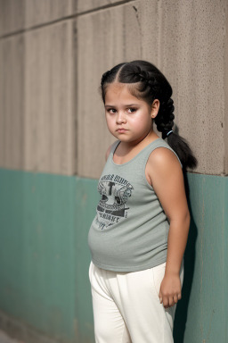 Cuban child girl with  black hair