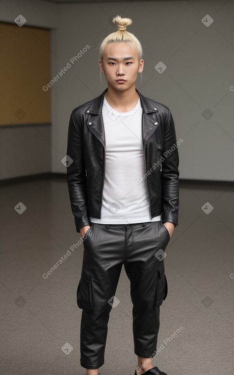 Chinese young adult male with  blonde hair